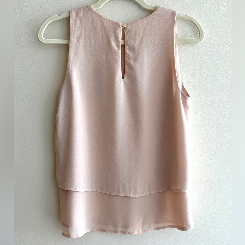 Monteau Women’s Blush Pink Layered Basic Tank Top, Size Small - Picture 10 of 15
